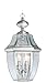 Livex Lighting 2255-91 Monterey 2 Light Outdoor Brushed Nickel Finish Solid Brass Hanging Lantern  with Clear Beveled Glass