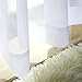 NICETOWN White Voile Textured Sheer Curtains, Grommet Top Medium Length 63