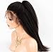 Chantiche Italian Yaki Straight Remy Human Hair Wigs for Black Women -Best Brazilian Glueless Lace Front Wig with Baby Hair 130 Density 16inches (Jet Black #1)