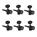 Musiclily 6-in-line Guitar Locking Tuners Machine Head Tuning Pegs Keys Set for Right Hand Fender Strat Stratocaster Tele Telecaster Electric Guitar Parts, Black
