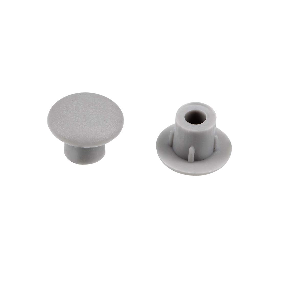 sourcing map Shelf Peg Hole Plugs 5mm Dia Gray Plastic Tube Cover for Nail Cabinet Button Bracket Cupboard Bookshelf Bookcase Adjustable Shelf Closet, 100Pcs