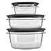 Rubbermaid Premier Easy Find Lids Food Storage Containers, Gray, 6-Piece Set