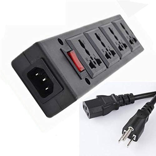 FJJ Multifunction Power Extension Socket 250v 10a 1.0m 4 Jack Universal AC Plug Adapter American Power Cord Outlet Converter