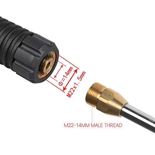 PEGGAS 16" Pressure Washer Wand & 5 Piece Pressure Washer Tips M22