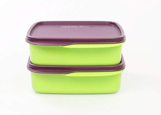 TUPPERWARE Caja de Sandwich Snack 550 ml (2) verde oscuro purpúreo: Amazon.es: Hogar