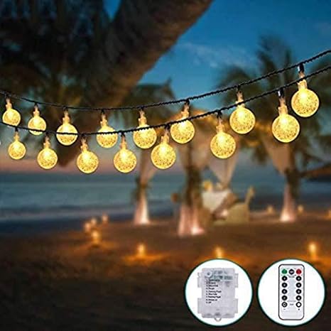 YYDE Cadena Ligera, [2 Piezas] Luces Al Aire Libre De La Batería De 3M