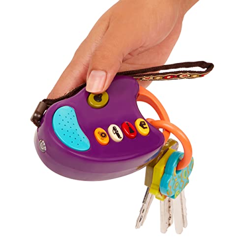 B. toys Purple FunKeys Toy Car Keys Key Fob with Lights & Sounds