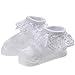 EPEIUS Baby-Girls Eyelet Frilly Lace Socks Infant Girl Princess Ankle Socks White Pink (Pack of 2) 6-12 Months