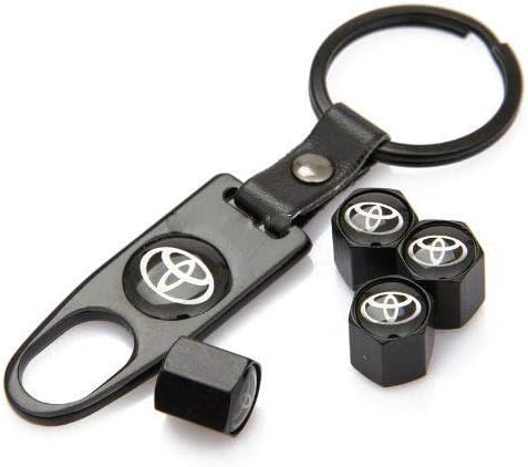 coocci 3D Luxury Air Car Stem Tyre Valve Cap/Covers with Keychain for All Cars