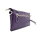Sanxiner Leather Print Crossbody Purse Wristlet Wallet Clutch Ladies Wrist Bag (Purple)