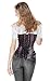 Charmian Women's Steampunk Gothic Brocade Steel Boned Bustier Corset with Buckle