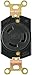 EATON L630R Recpt Single Lock 30A 250V, Black