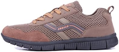 Adi Men's Lace-up Breathable Mesh Running Shoes,Climbing,Exercise,Sneakers,Athletic EU40 Brown