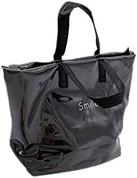 Women Retro Minimalist Tote Purse, PVC+Kraft Paper Handbag Shoulder Crossbody Bag Designer Fashion" Smile" Beach Bag