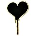 PinMart's Black Dripping Bleeding Heart Enamel Lapel Pin