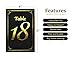 Gold Table Numbers 1-30 Plus 3 Useful Card Signs for Head Table, Guest Book Table, and Favors Table. Double-Sided, Easy to Read Lettering. Perfect for Any Occasion (Black and Gold)