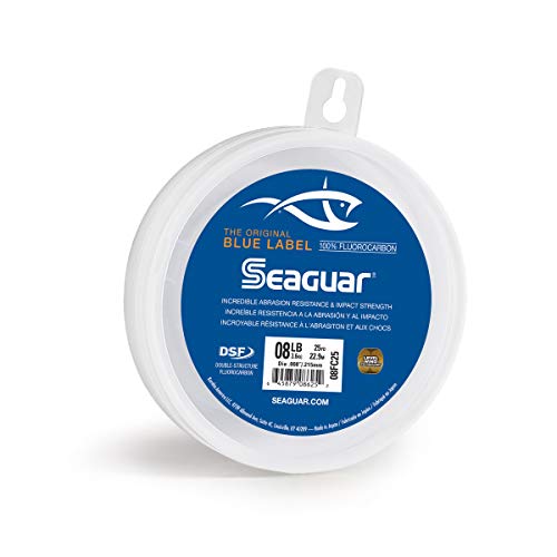 Seaguar Unisex-Erwachsene Blue Label Fluorocarbon Angelschnurvorfach, farblos, 8lbs/25yds