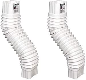 AMERIMAX HOME PRODUCTS 37084 2x3 Flex Elbow, White (Two Pack
