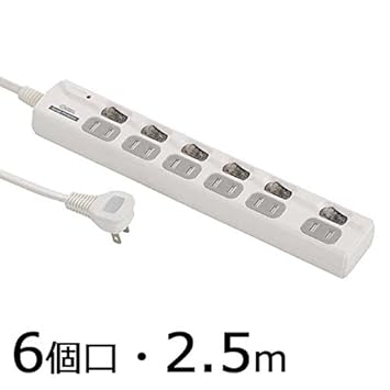 Amazon オーム電機 電源タップ 家庭用 雷ガード 個別スイッチ付 節電