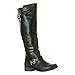 Riverberry Women's MIA Smooth Knee-High Low Heel Riding Boots