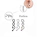 Kiokioa Spiral Twist Navel Ring 316L Surgical Steel Body Piercing Rings14g