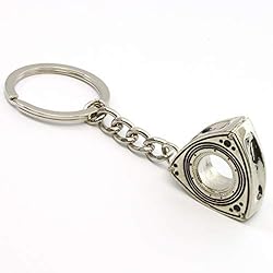 Rotary13B1 Rotor Key Chain - Nickel Plated