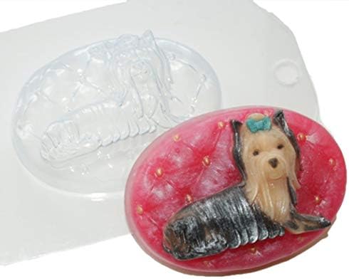1pc Yorkshire Terrier Dog Animal Plastic Soap Making Mold Mould 90x64x28mm