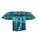 HollyHOME Silky Soft Luxury 4 Piece Deep Pocket Full Satin Sheet Set, Free Fitted Sheet Straps Included, Teal