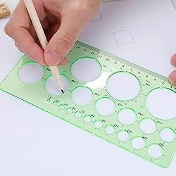 TIESOME 2 Pack Circle Templates Measuring Geometry