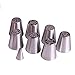 TANGCHU Russian Piping Tips 7PCS/SET Stainless Steel Large Size Icing Syringe Set DIY Nozzle by TANGCHU