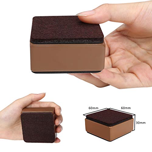 Ezprotekt 4 Pack Furniture Risers Solid Steel Bed Riser Sofa Lift,Adds