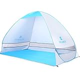 Amagoing Automatic Pop Up Beach Tent 3-4 Person Instant Tent Anti UV Sun Shelter for Outdoor Activities and Beach Traveling (Silver)