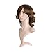 MapofBeauty 14 Inch/35cm Charm Side Bangs Fluffy Synthetic Curly Short Hair Wig (Brown)