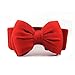 Coromose Bowknot Elastic Wide Stretch Buckle Waistband Belt for Women (Red)
