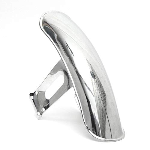 Merssavo Metal Motorcycle Front Fender Splash Guard Mudguard for Honda CG125 Chrome,Silver