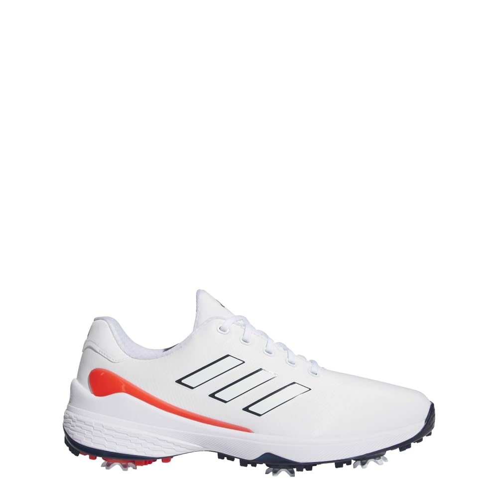 adidas Men's ZG23 Golf Shoes, Footwear White/Collegiate Navy/Bright Red, 15 Image