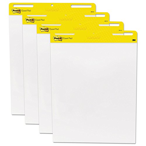 Post-it Easel Pads Self-Stick Easel Pads, 25 x 30, White, 4 30-Sheet Pads/Carton