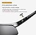 COSVER Men's Sports Style Polarized Sunglasses for Men Driving Cycling Running Fishing Golf Unbreakable Frame Metal Driver Glasses (Black)