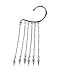 niceeshop(TM) Spike Long Dangle Chain Tassel Hook Ear Bone Cuff Clip Earring,Silver