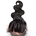 UNICE Hair 3 Part Lace Closure Body Wave Brazilian Unprocessed Virgin Hair 4x4 Closure Natural Color (12inch)