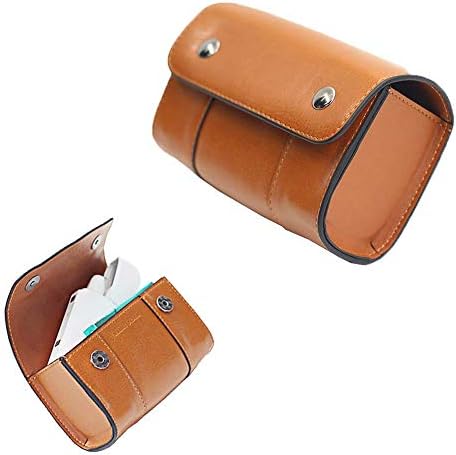 SHIODOKI iQOS Case Leather Portable Holster Wallet Compatible with The iQOS Smoke Fit Kit (Usual Brown Case)
