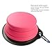 Arlei Pet Silicone Foldable Bowl - Retractable Travel Portable Water Bottle/Dish with a Metal Carabiner, Also Can Used as Flying Disc Toy for Dogs & Cats, Pink Brand change to:BOGZON