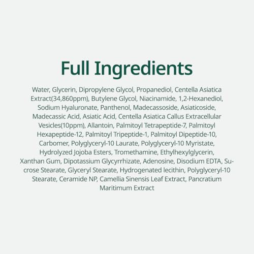 PURITO Centella Unscented Serum, Korean Centella, for All Skin Types, Ampoule, Soothing, Calming, Facial Serum for face, Vegan & Cruelty-Free, Korean Skin Care, 60ml 2fl.oz