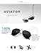 LUENX Aviator Sunglasses Polarized Men Women with Accessories Metal Frame UV 400 60MM