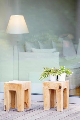 Jan Kurtz Java Square Solid Teak Wood Stool for use Indoors and Outdoors Unique 495600