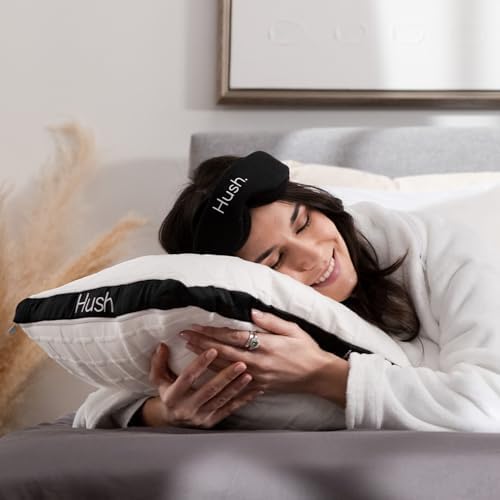 Hush Hybrid Cooling Pillow | Adjustable Loft Memory Foam + Vegan Down | Iced Bamboo Cooling Cover for Hot Sleepers | Custom Comfort for All Sleep Positions | Proudly Canadian