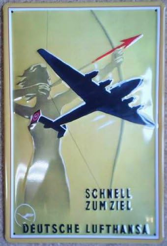 Amazon De Blechschild Lufthansa Schnell Zum Ziel Schild Werbung