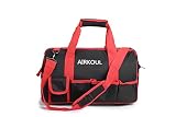 AIRKOUL 17-inch Wide Mouth Tool Storage Bag Collaspable Organizer Water Proof Rubber Base