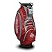 Team Golf NCAA Ohio State Buckeyes Victory Golf Cart Bag, 10-way Top with Integrated Dual Handle & External Putter Well, Cooler Pocket, Padded Strap, Umbrella Holder & Removable Rain Hood