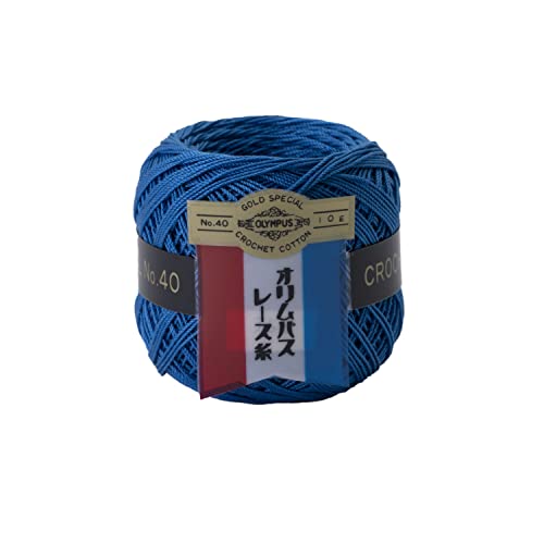 オリムパス製絲 金票 レース糸 #40 Col.366 ブルー系 10g 約89m OLY-10G-366